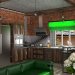 Corridoio_Soggiorno_Cucina in 3d max vray 3.0 immagine