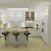 Big kitchen 3D visualization in 3d max vray image