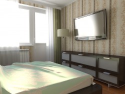 Schlafzimmer in einem neuen Gebäude