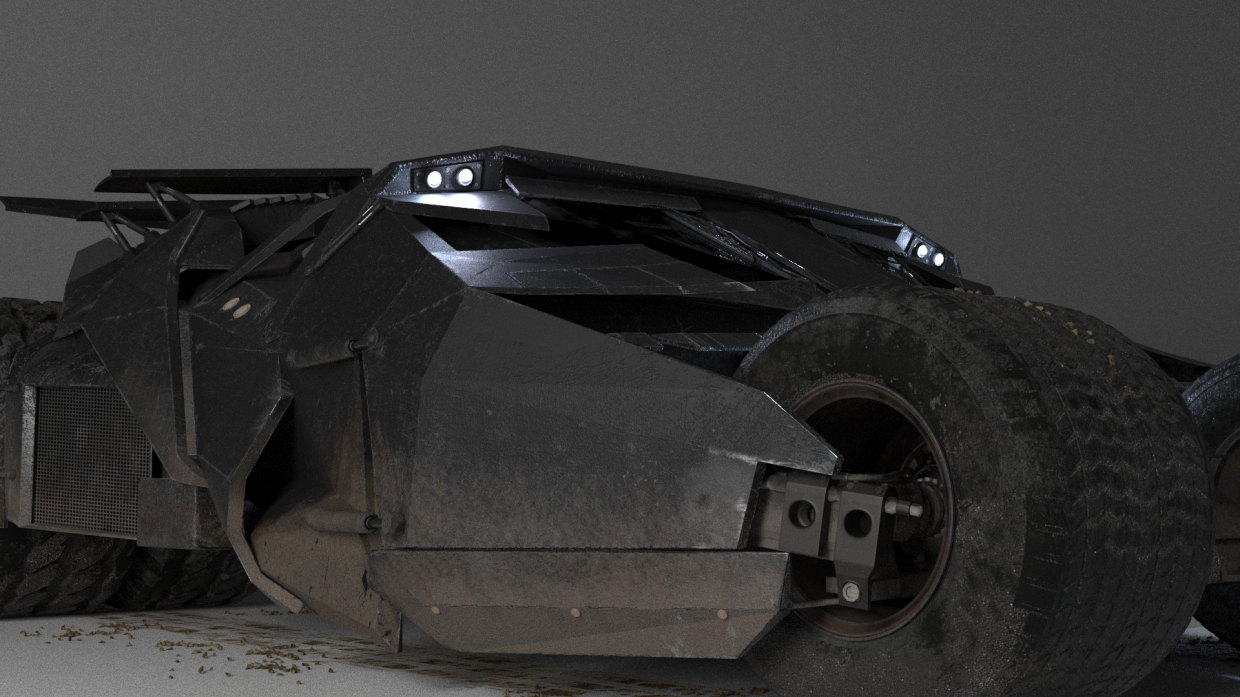 Batmobile Black Knight in 3d max corona render image