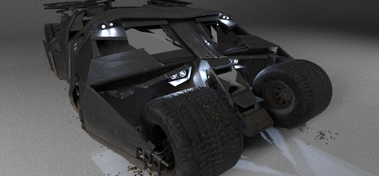 Batmobile Black Knight in 3d max corona render image