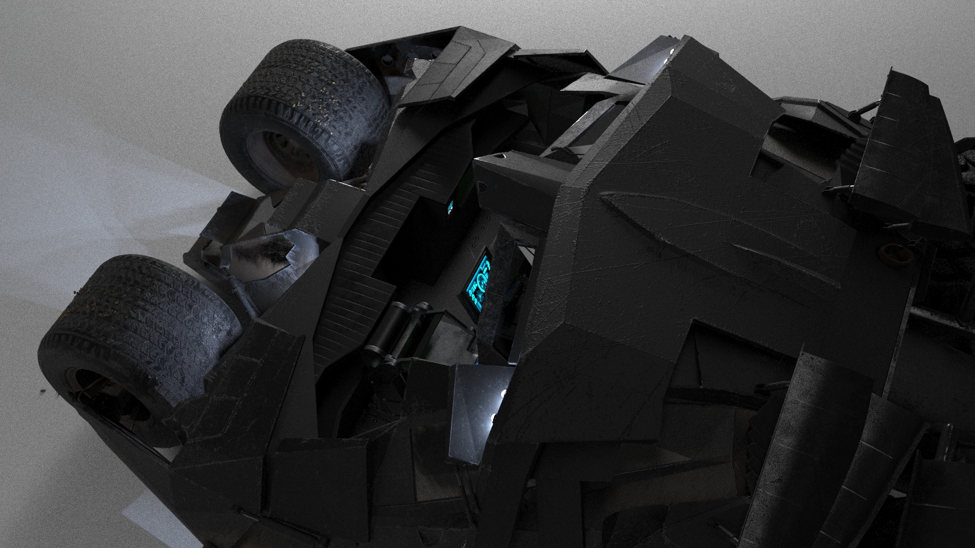 Batmobile Kara Şövalye in 3d max corona render resim