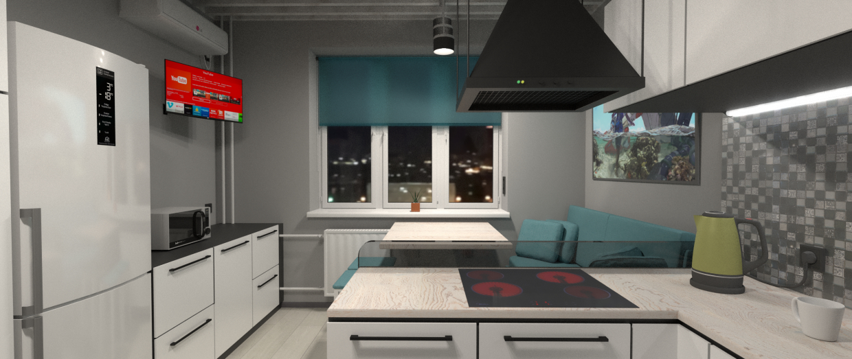 Kitchen in Blender cycles render image