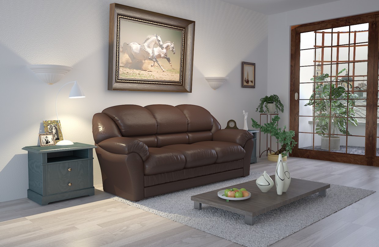 Salle de dessin dans 3d max vray image