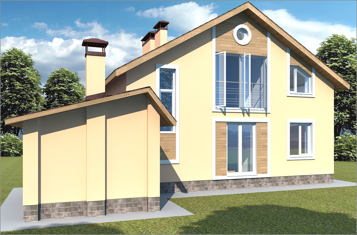 Projeto da casa em Chernigov em 3d max vray 1.5 imagem