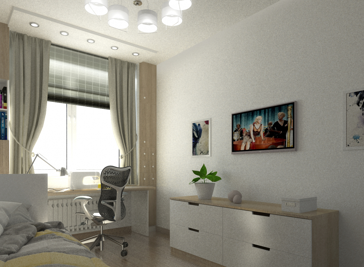 Спальня в 3d max vray 2.5 зображення