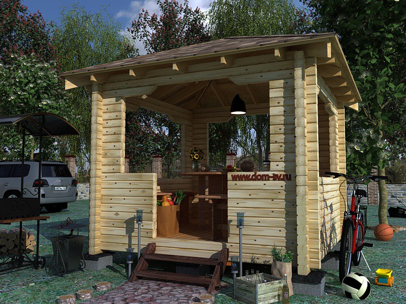 gazebo in Cinema 4d vray immagine