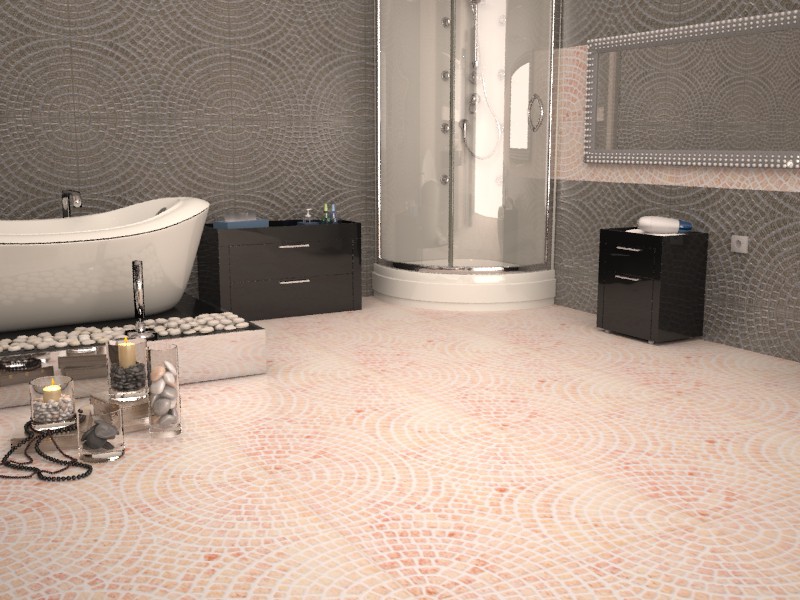 imagen de cuarto de baño en 3d max vray