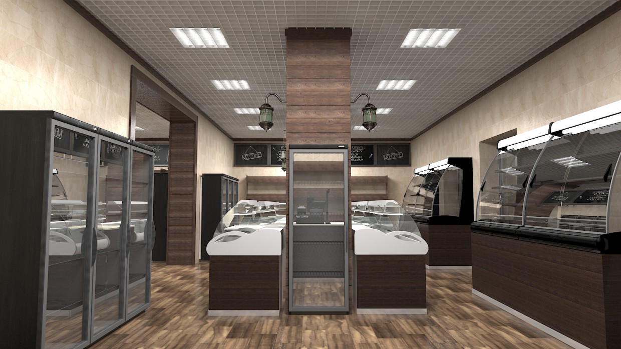 Boutique dans 3d max vray image