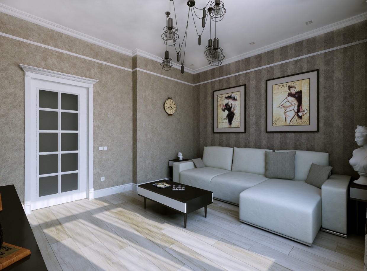 Salon dans 3d max vray image