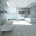 Casa de banho no quarto do hotel em 3d max mental ray imagem