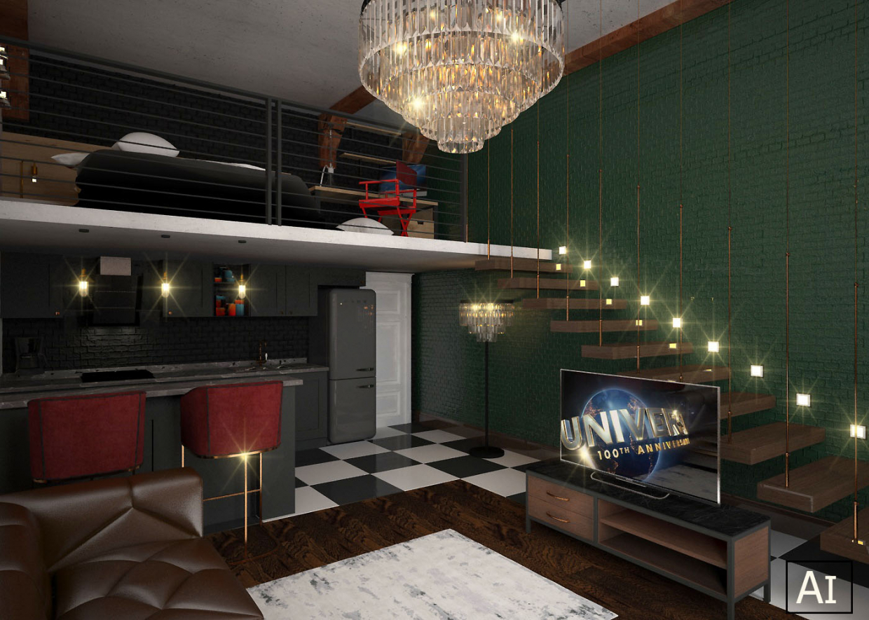 Il mio loft in 3d max vray 2.5 immagine