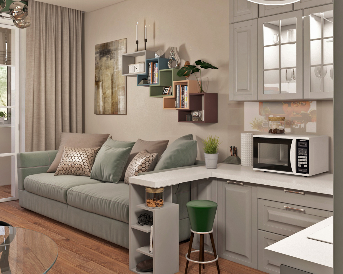 Studio-apartment in 3d max vray 3.0 Bild