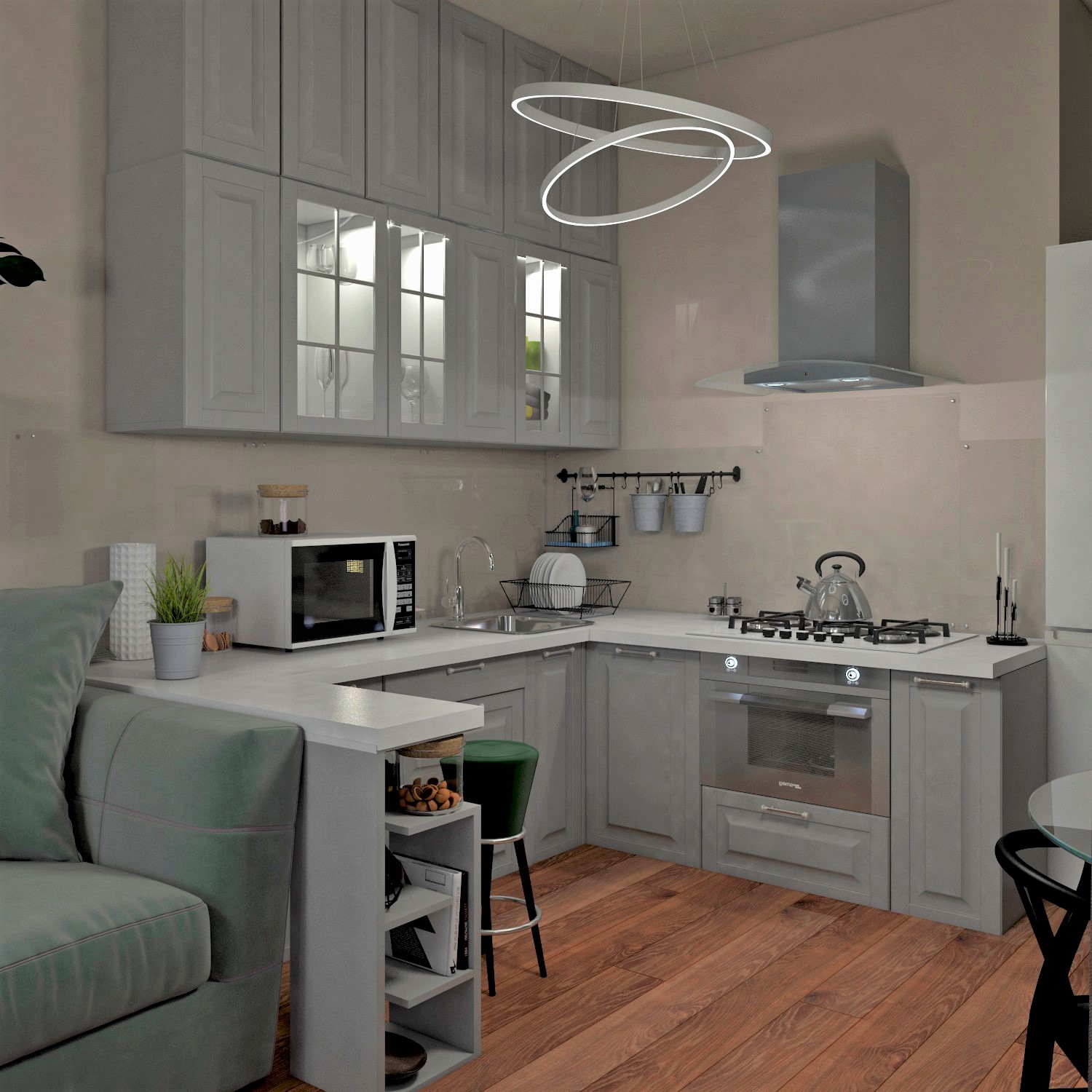 Studio-apartment in 3d max vray 3.0 Bild