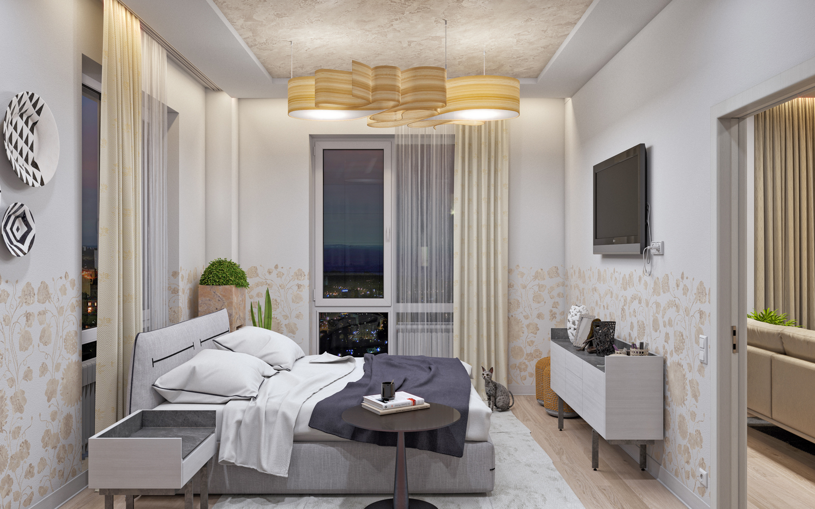 Complexo residencial "Nobel" apartamento de 2 quartos. em 3d max corona render imagem