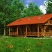 Holz Haus in 3d max vray Bild