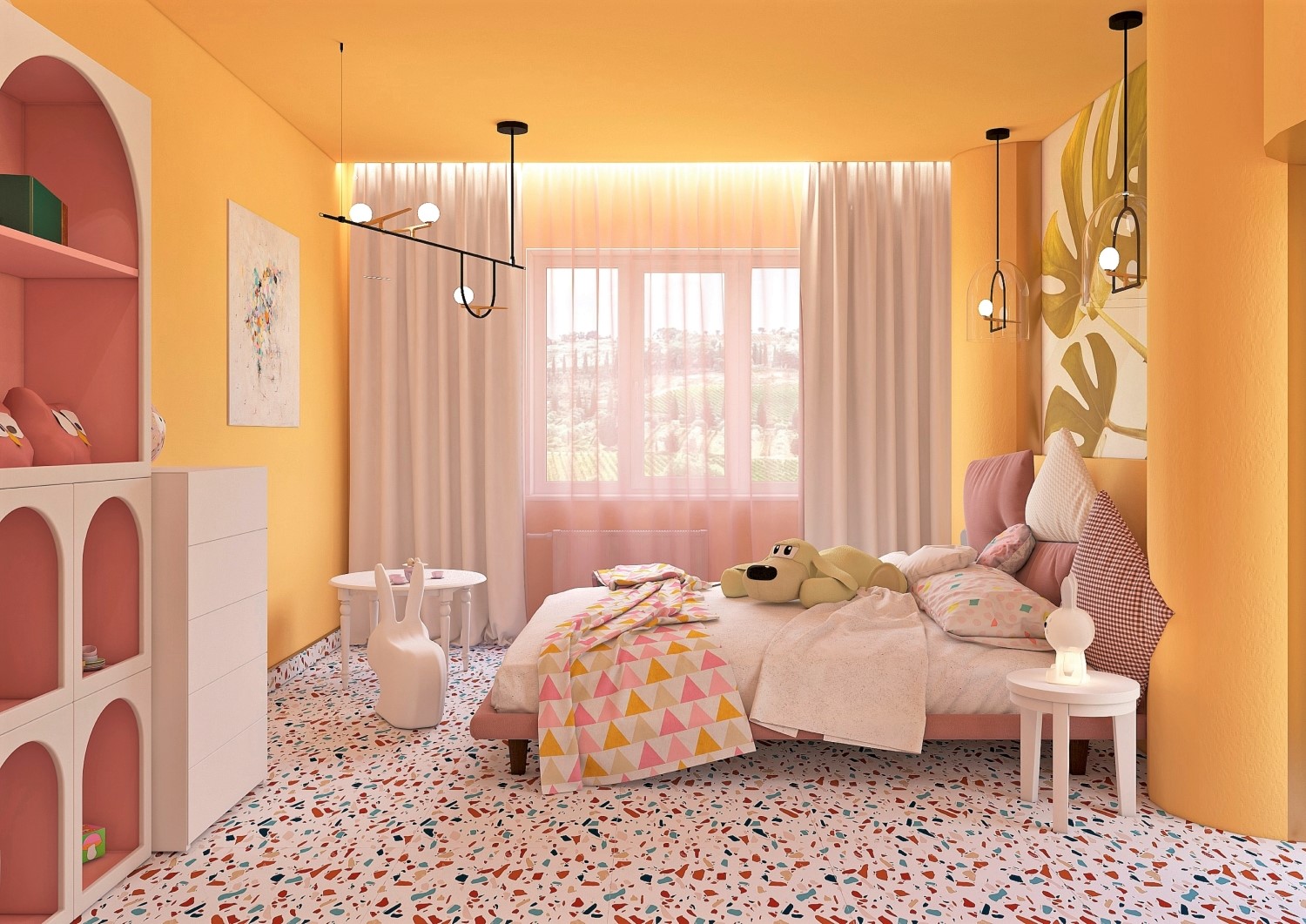 imagen de Sala infantil para una niña en 3d max vray 3.0