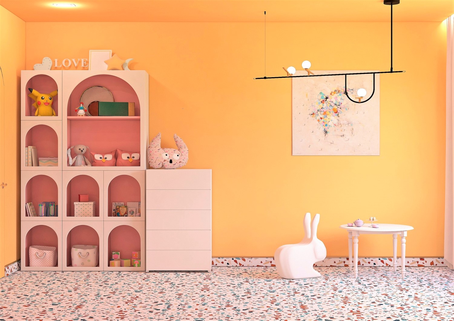 imagen de Sala infantil para una niña en 3d max vray 3.0