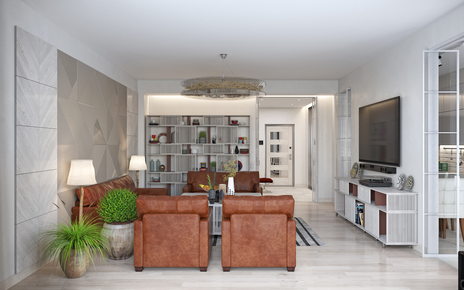 Complexo residencial "Nobel" apartamento de 1 quarto. em 3d max corona render imagem