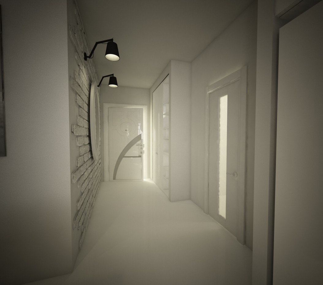 L’intérieur d’un appartement d’une superficie de 48 m². dans Cinema 4d vray image