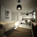 L’intérieur d’un appartement d’une superficie de 48 m². dans Cinema 4d vray image