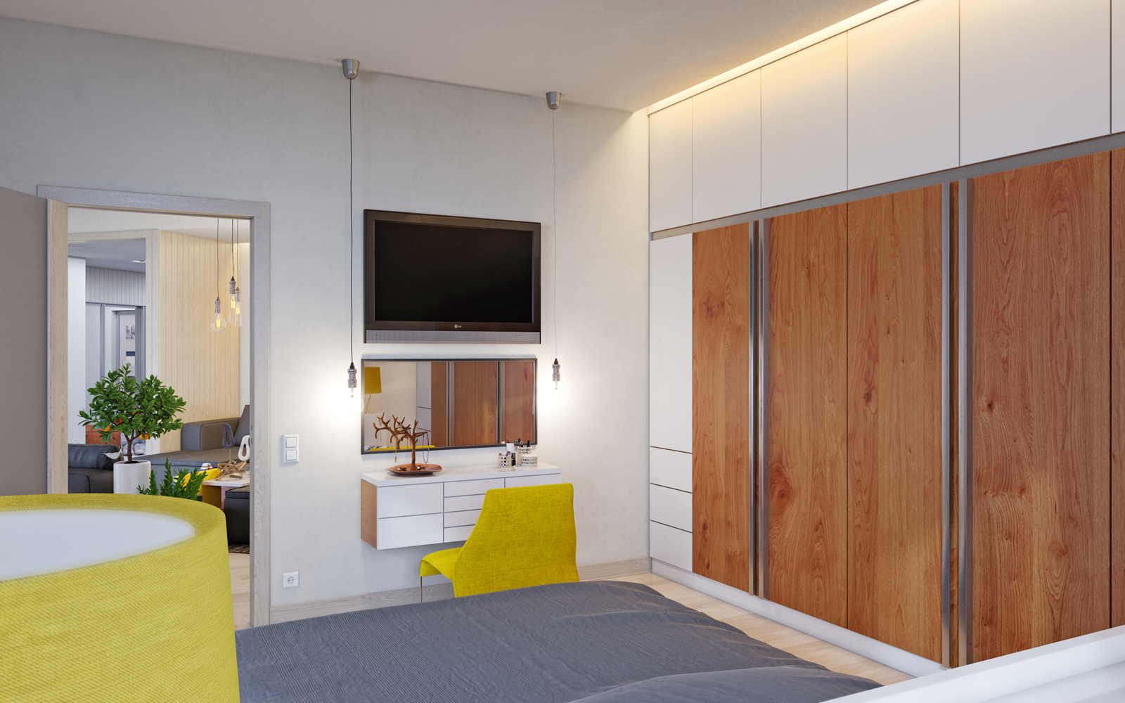 Wohnanlage "Nobel". 2-Zimmer-Wohnung. in 3d max corona render Bild