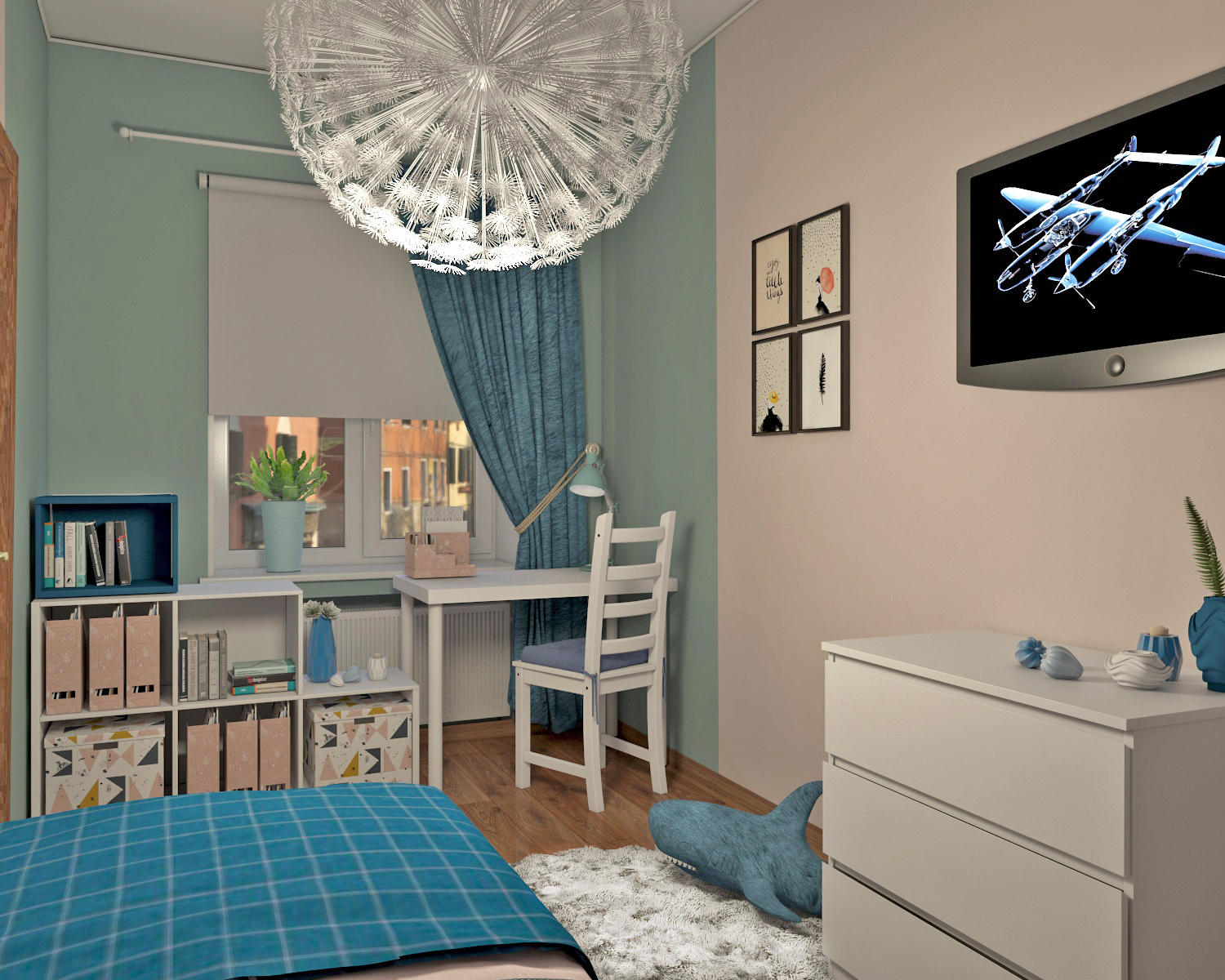 Quarto infantil para uma menina em 3d max vray 3.0 imagem