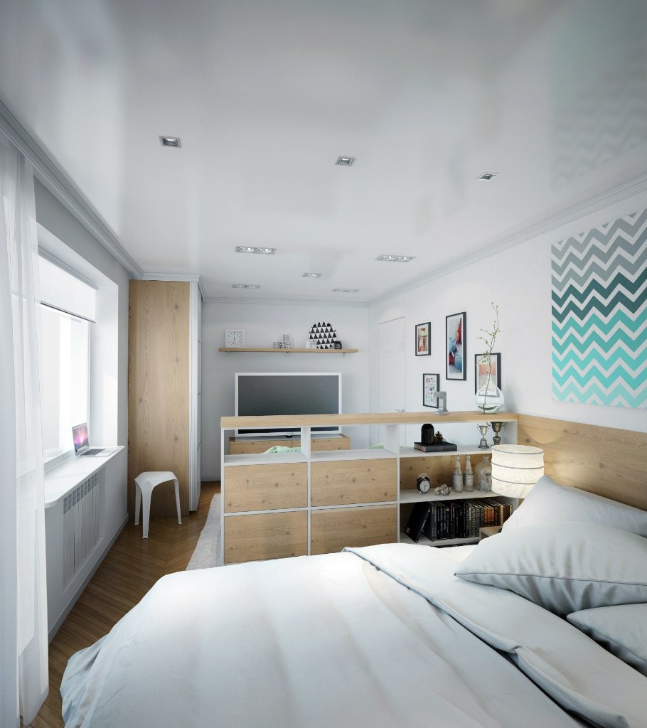 Zonierung in ein Studio-apartment in 3d max vray Bild