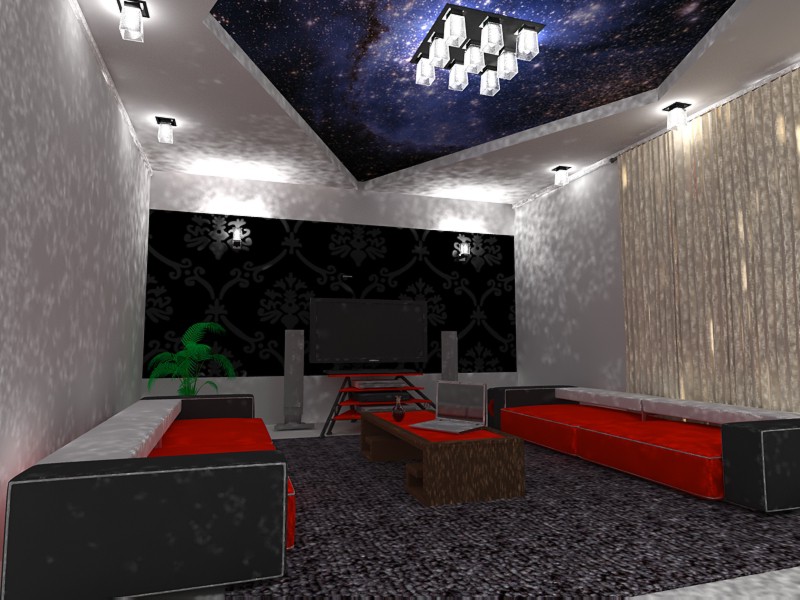 Wohnzimmer in 3d max vray Bild