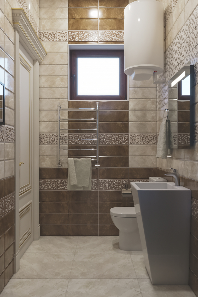 Bathroom in 3d max corona render Bild