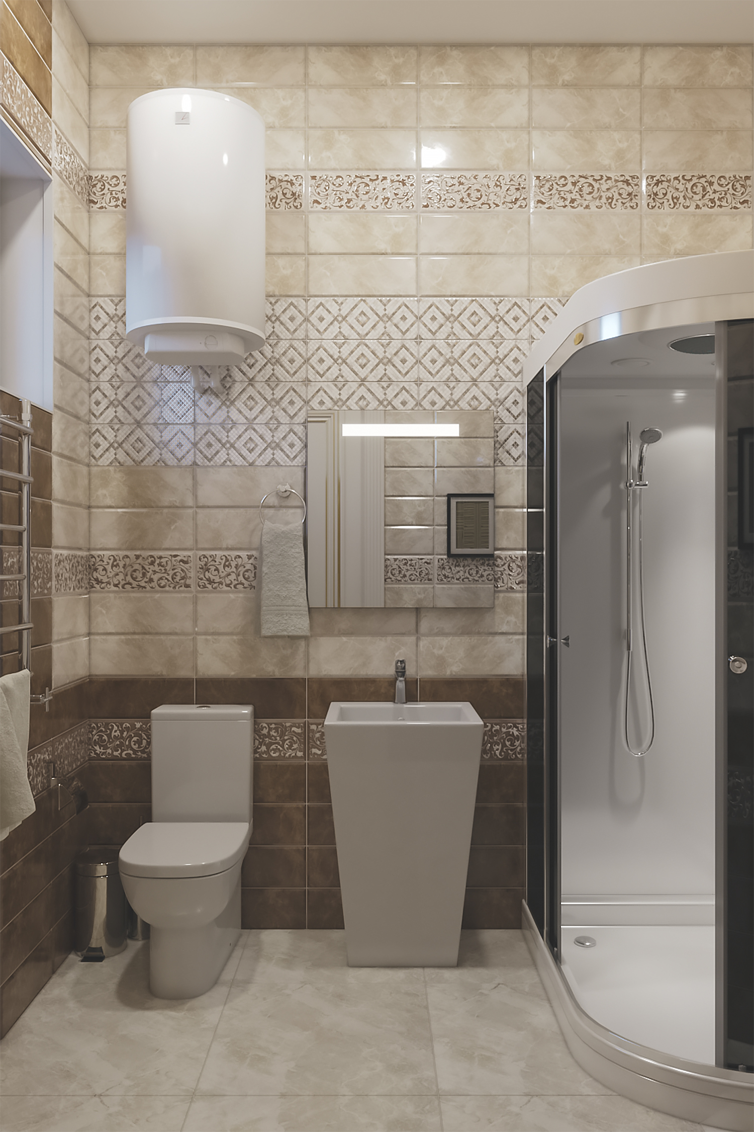 Bathroom in 3d max corona render Bild