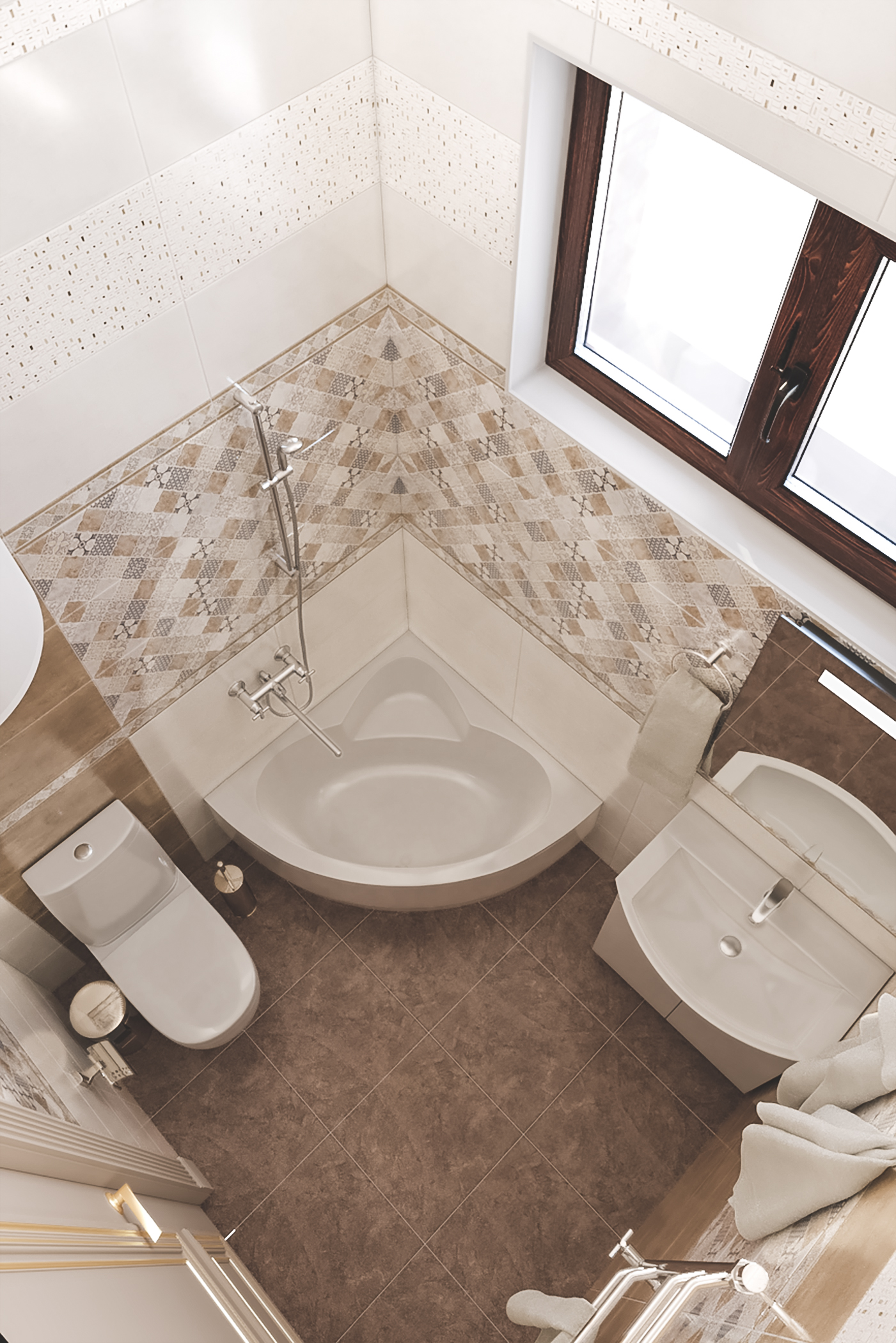 Bathroom in 3d max corona render Bild