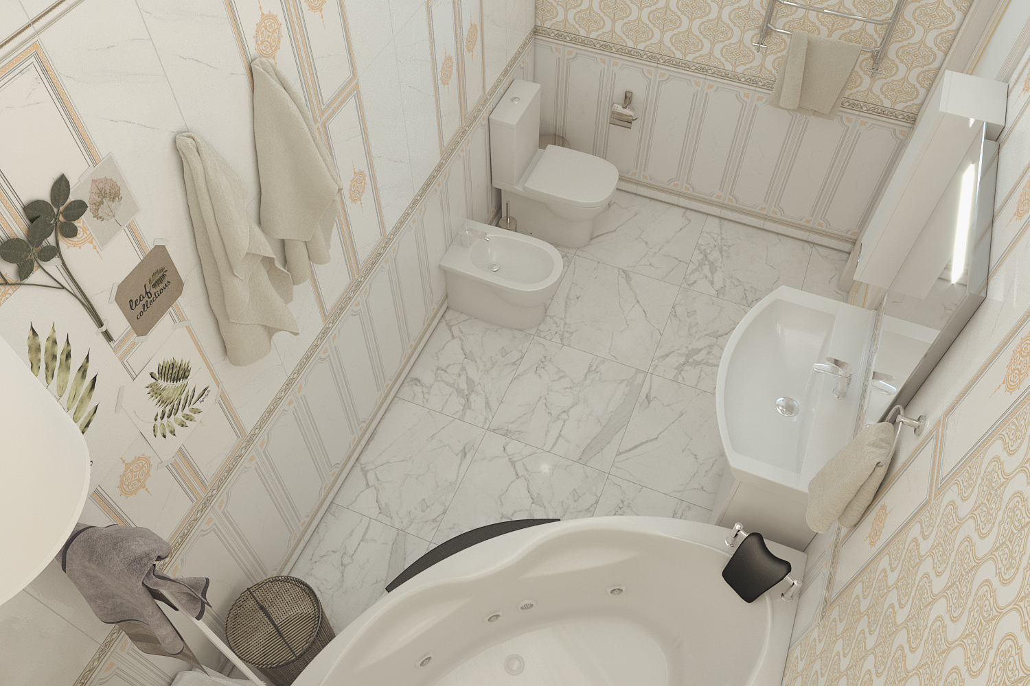 Bathroom in 3d max corona render Bild