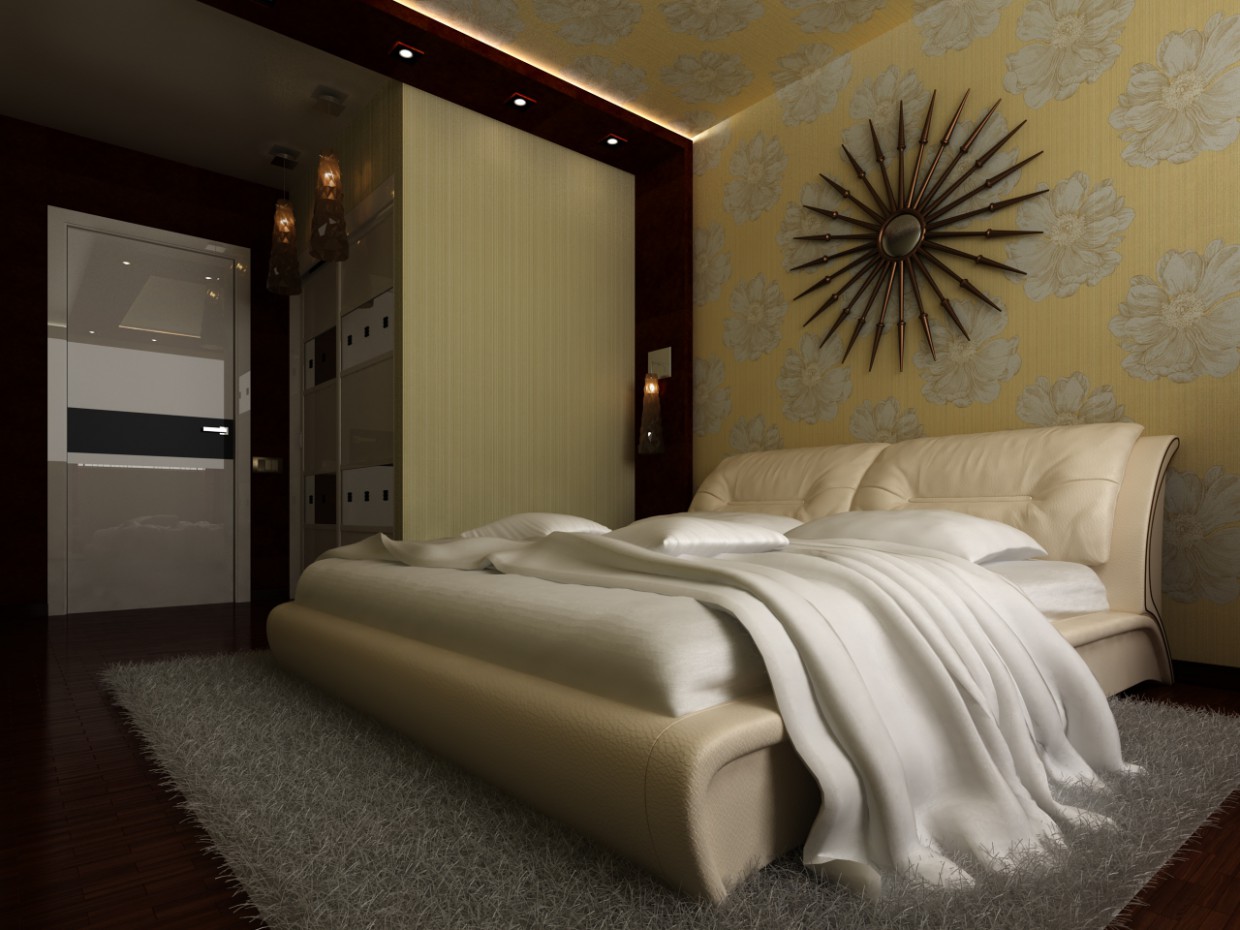 Bedroom in 3d max vray image