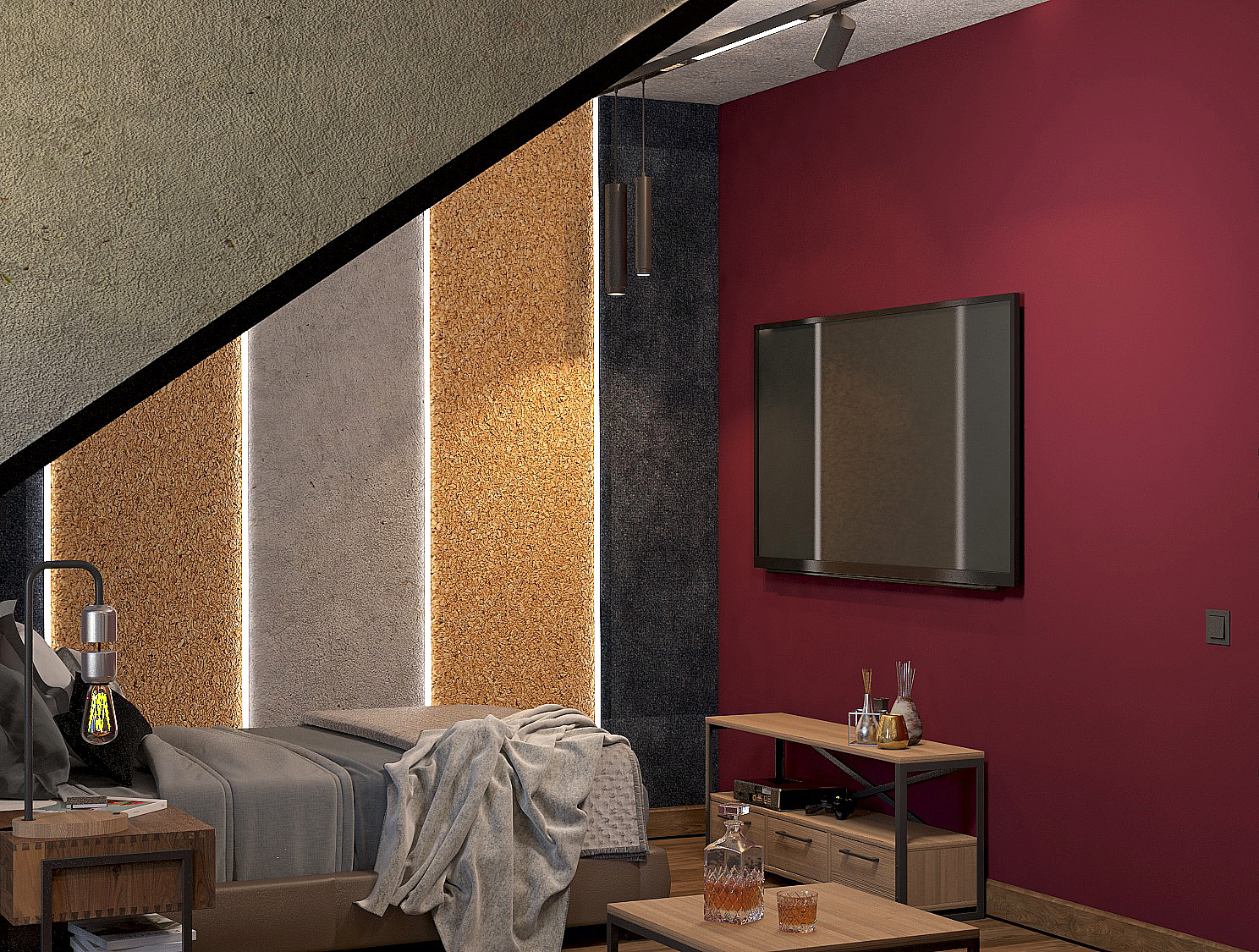 imagen de Habitacion en casa particular en 3d max vray 3.0