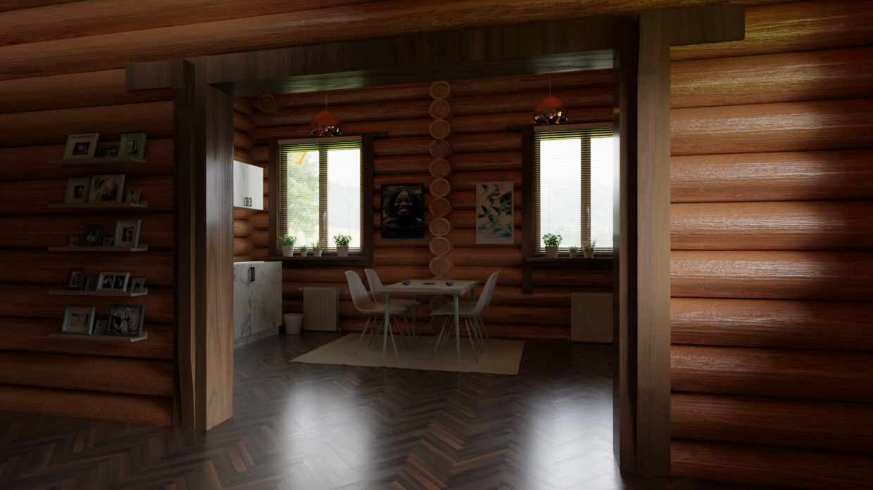 Casa di legno in Blender cycles render immagine