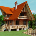 Wooden House in Blender cycles render image