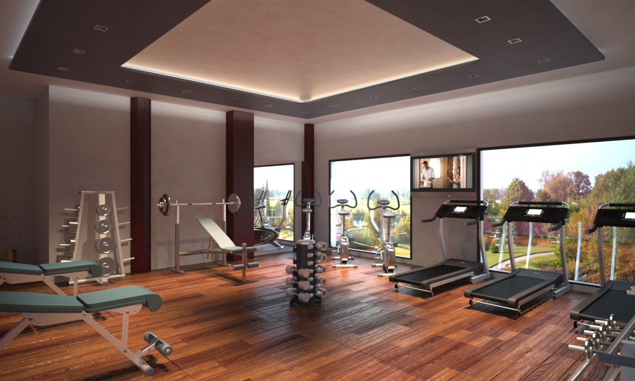 Gimnasio in 3d max vray 2.5 immagine