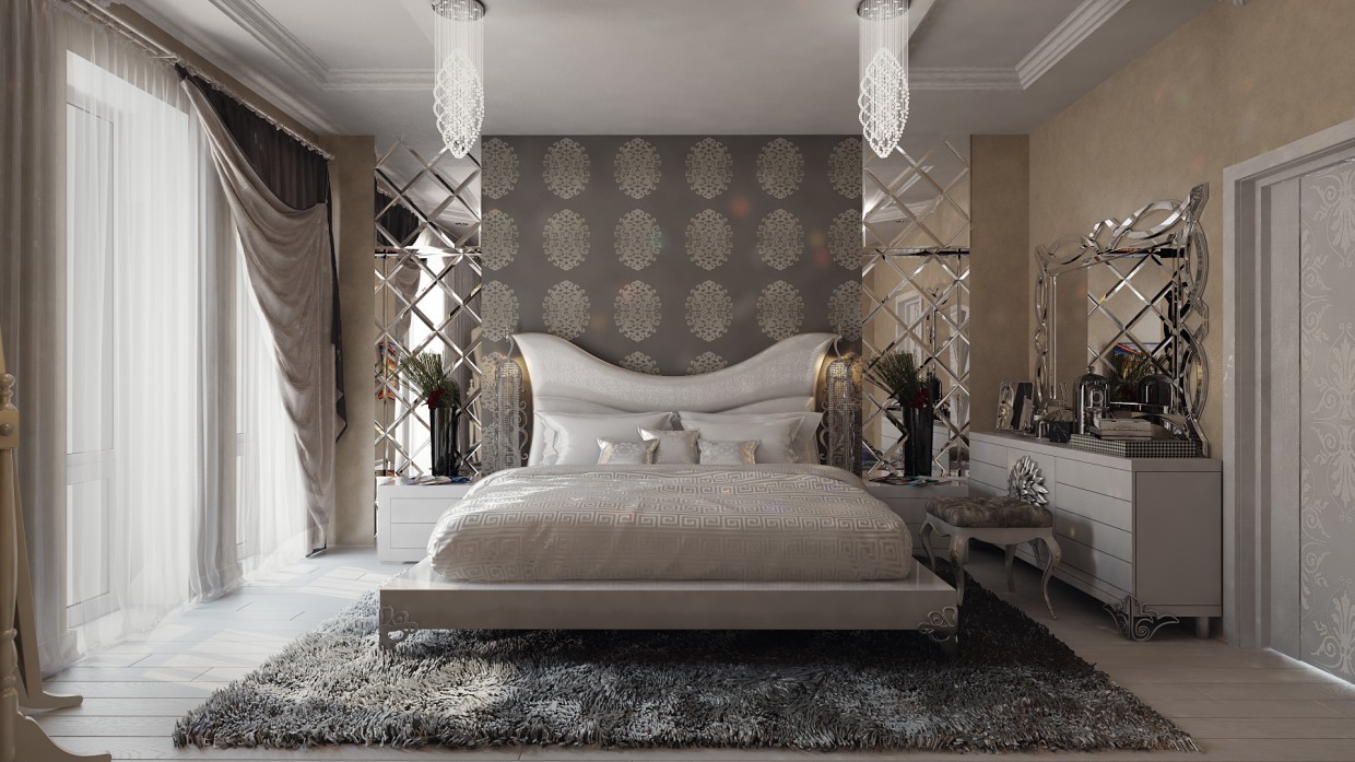 Chambre à coucher dans 3d max vray image