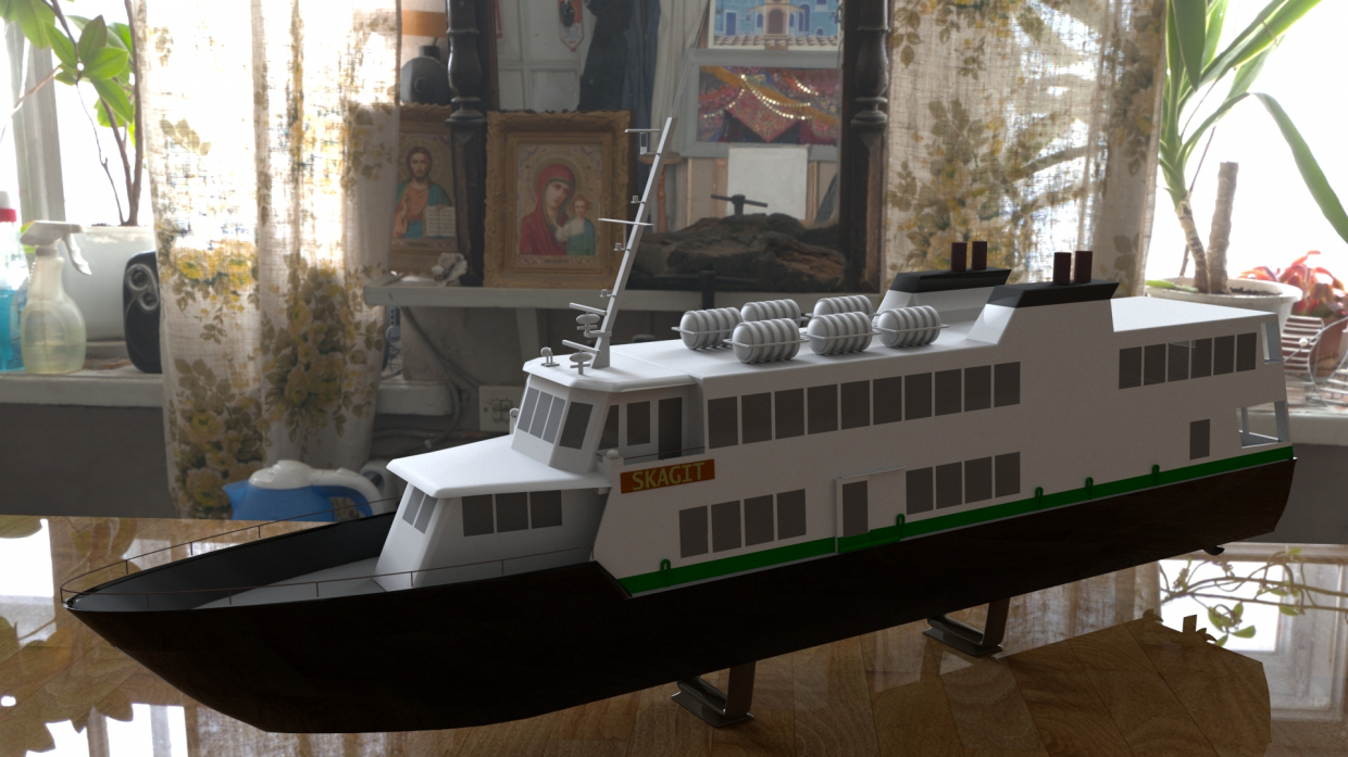 imagen de MV Skagit en Maya vray 3.0