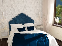 Bedrooms in cold colors