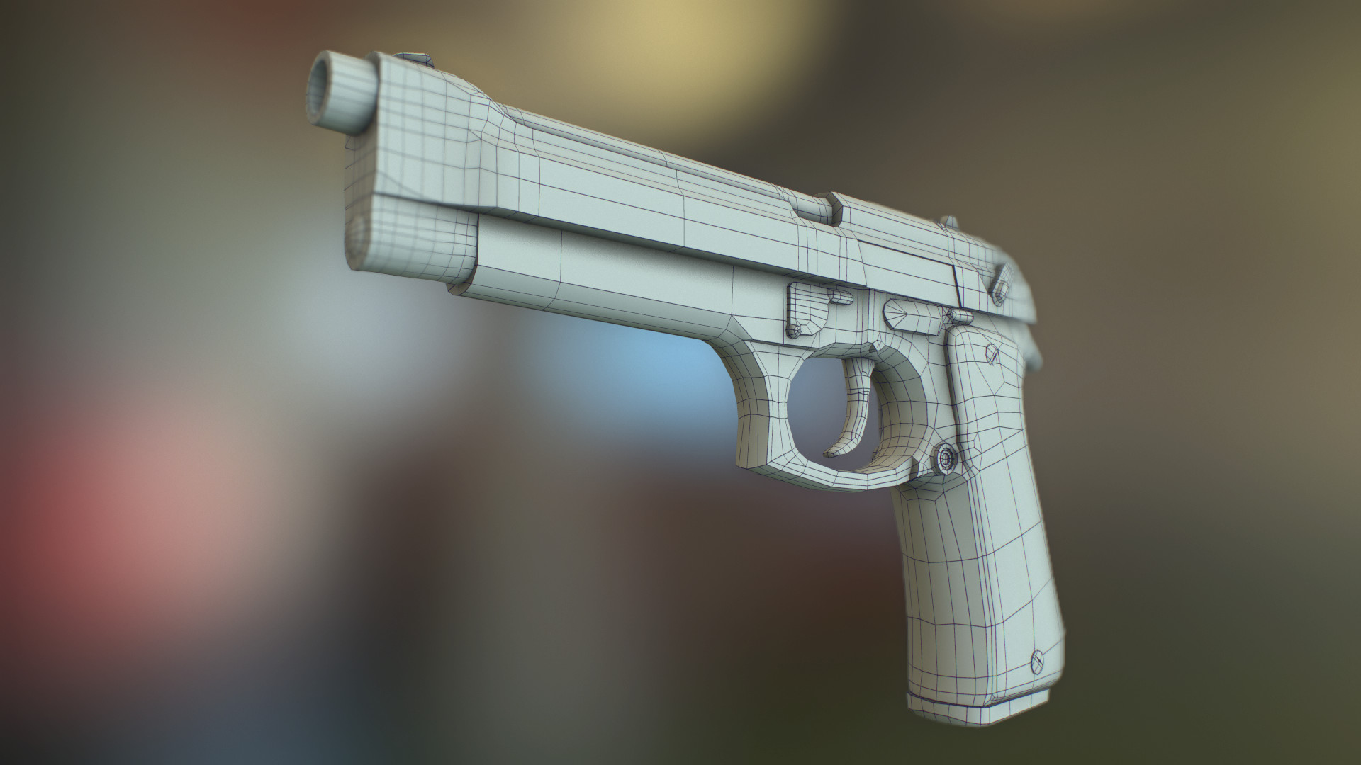 Beretta in 3d max Other resim