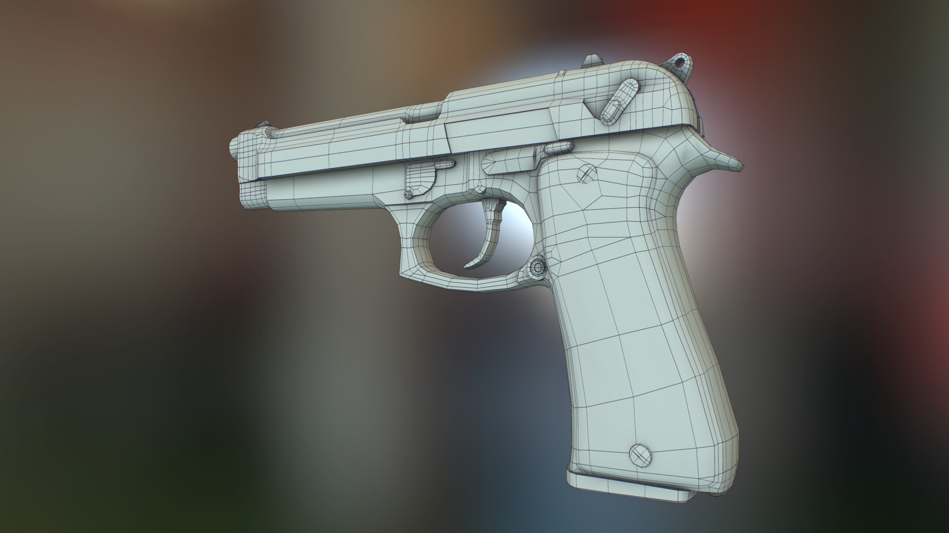 Beretta in 3d max Other resim