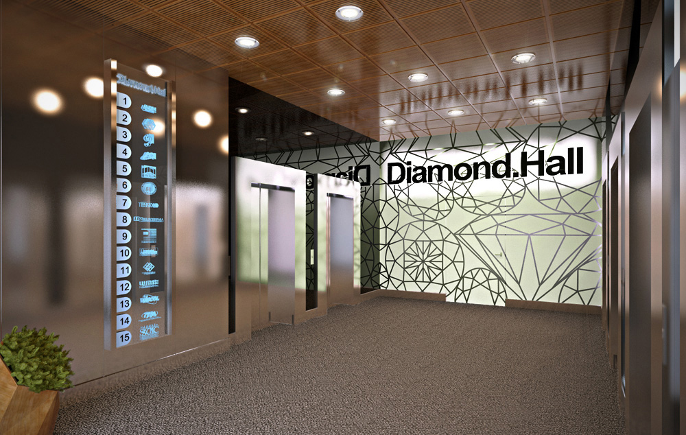 Diamond Hall in Blender cycles render image