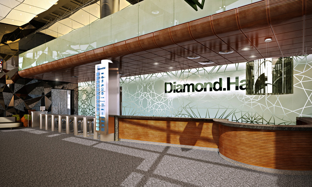 Diamond Hall in Blender cycles render image