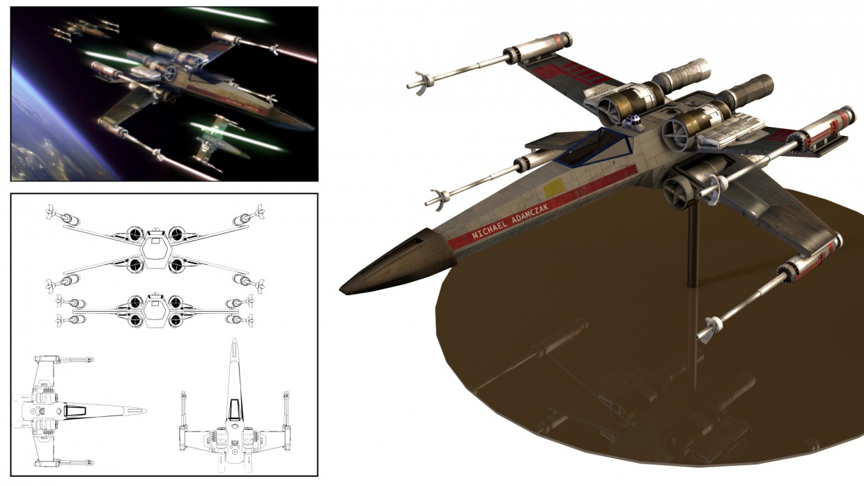 T-65 X-Wing in Cinema 4d Other Bild