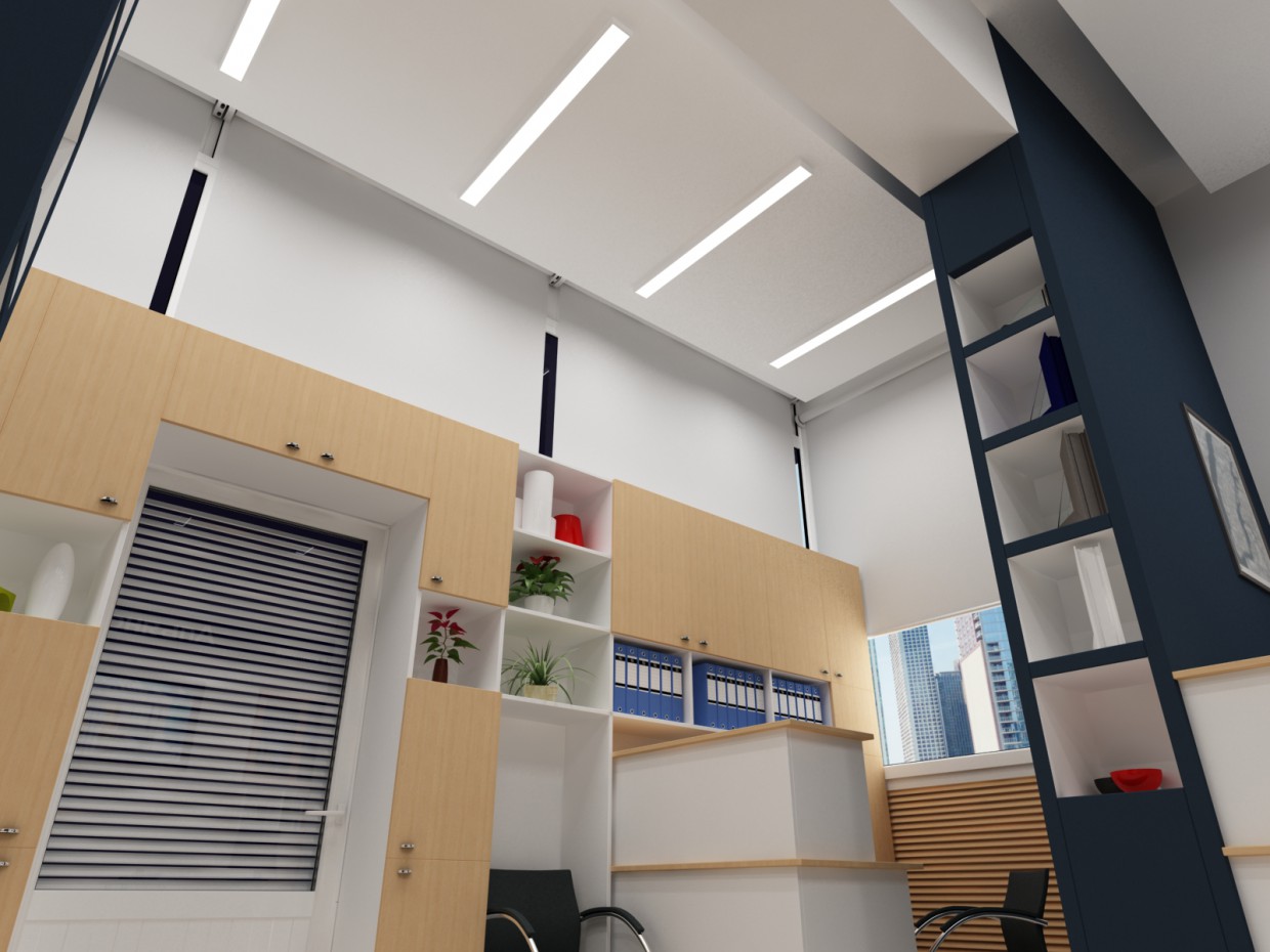 Office in 3d max vray resim