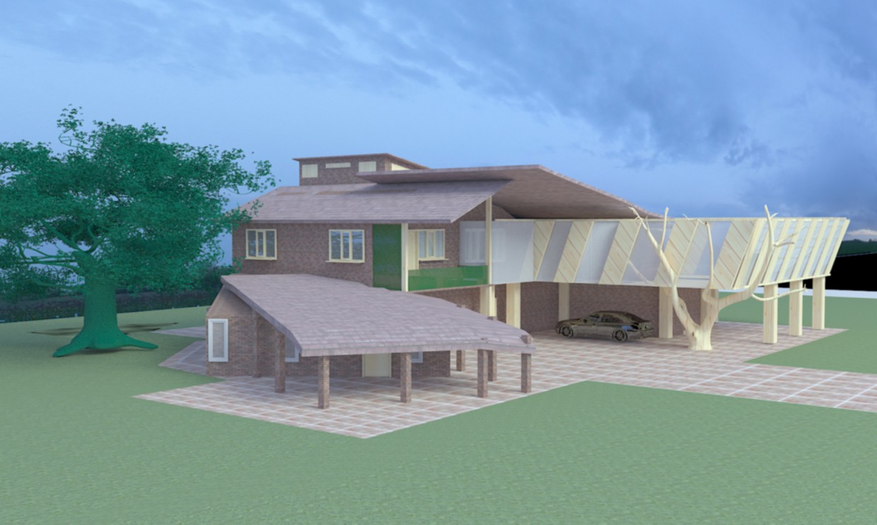 Casa grande em 3d max vray 3.0 imagem