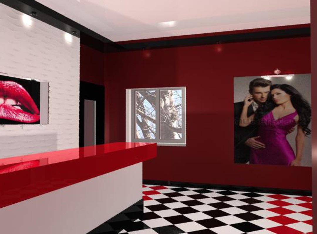 Couloir dans un hôtel dans 3d max mental ray image