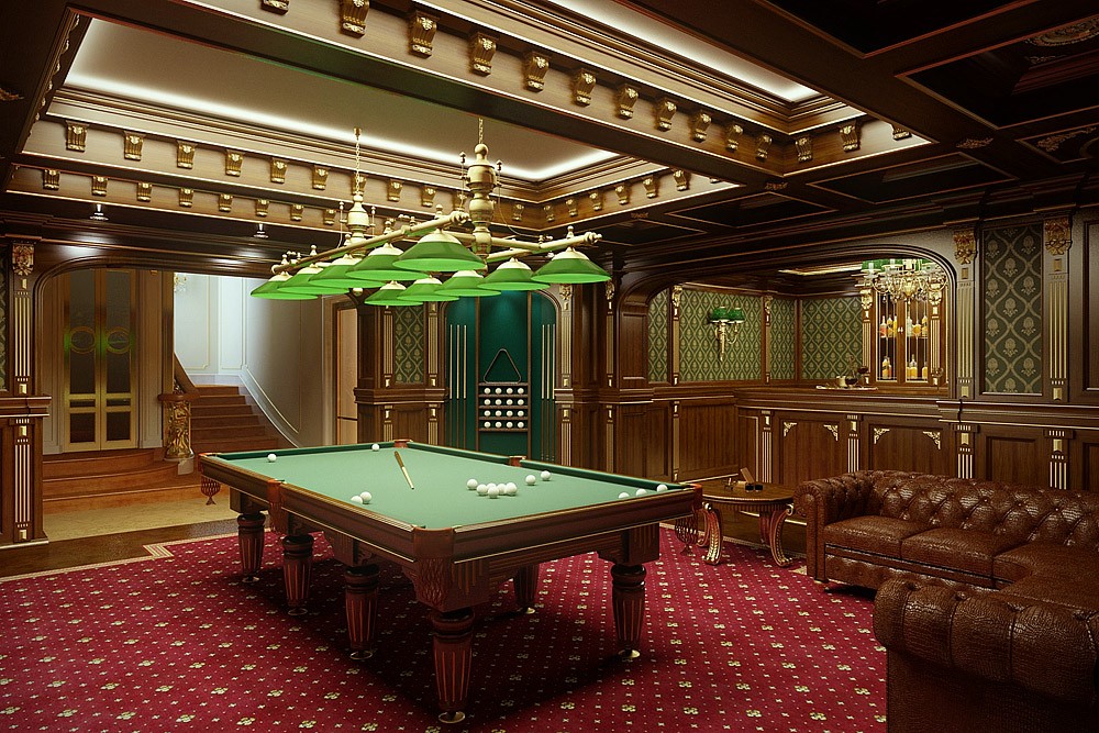 Billard in Blender cycles render Bild